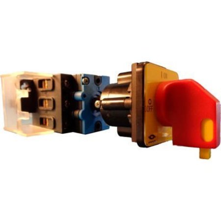 SPRINGER CONTROLS CO Springer Controls/MERZ, 25A, 3-Pole, Disconnect Switch, Red/Yel, Din-Mount, Coupling, Lockout ML1-025-DR2